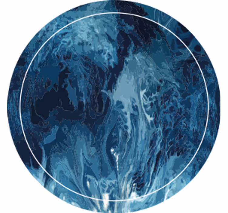 Suporturi pahare model abstract cu spirale albastre - TenStickers