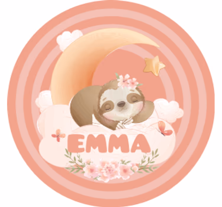 Suporturi pahare cu nume flori lună de lenes - TenStickers
