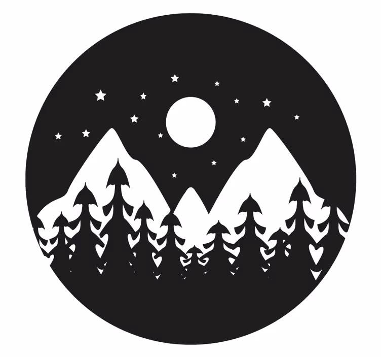 Suporturi pahare peisaj montan nocturn - TenStickers