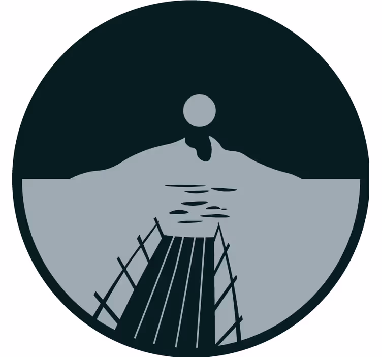 Suporturi pahare de bere apus peste apă - TenStickers