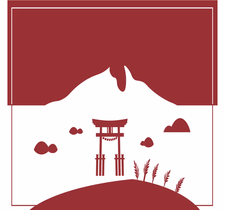 Suporturi pahare geeks poarta torii montană - TenStickers
