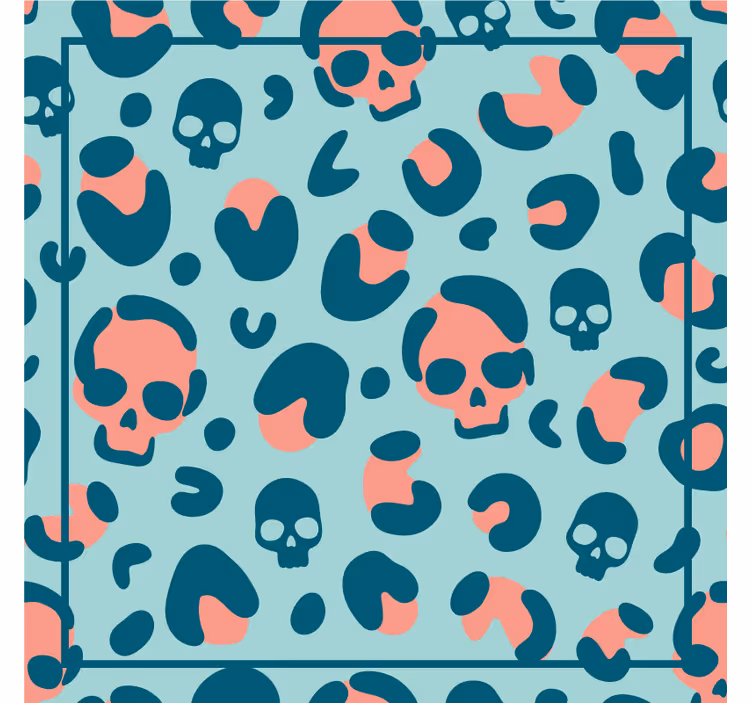 Suporturi pahare geeks cu model geometric craniu - TenStickers