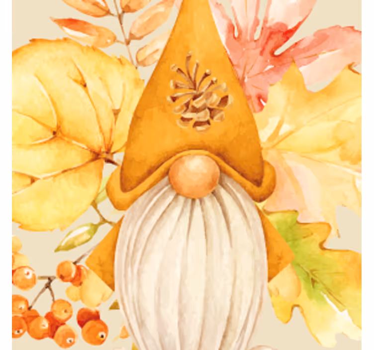 Suporturi pahare de halloween cu design de gnom de toamnă - TenStickers