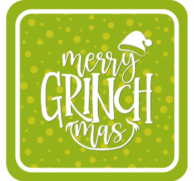 Suporturi pahare de crăciun salutări grinchmas - TenStickers