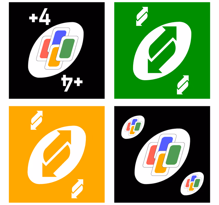 Suporturi pahare geeks cu motive colorate de carduri - TenStickers