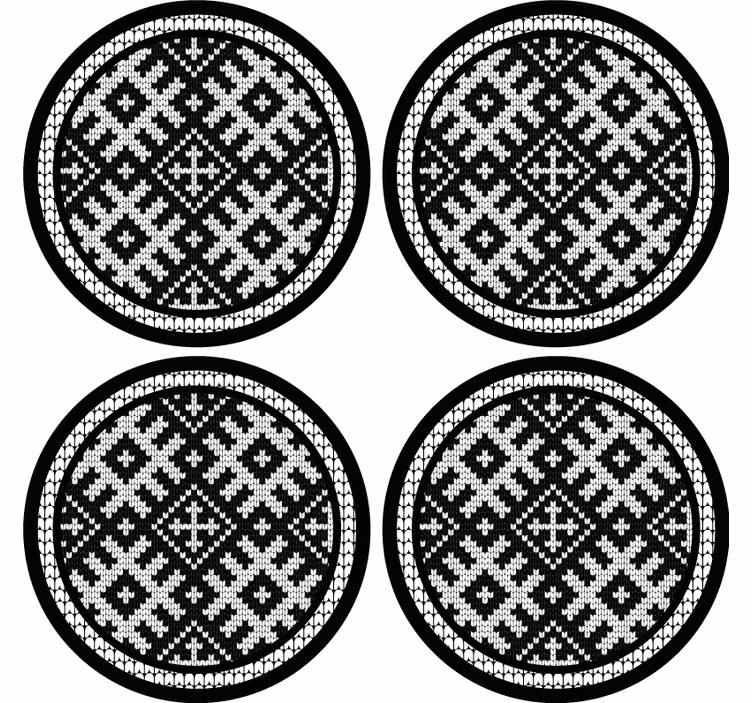 Suporturi pahare cu model tricotat - TenStickers