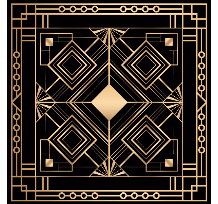 Suporturi pahare cu model geometric și accente aurii - TenStickers