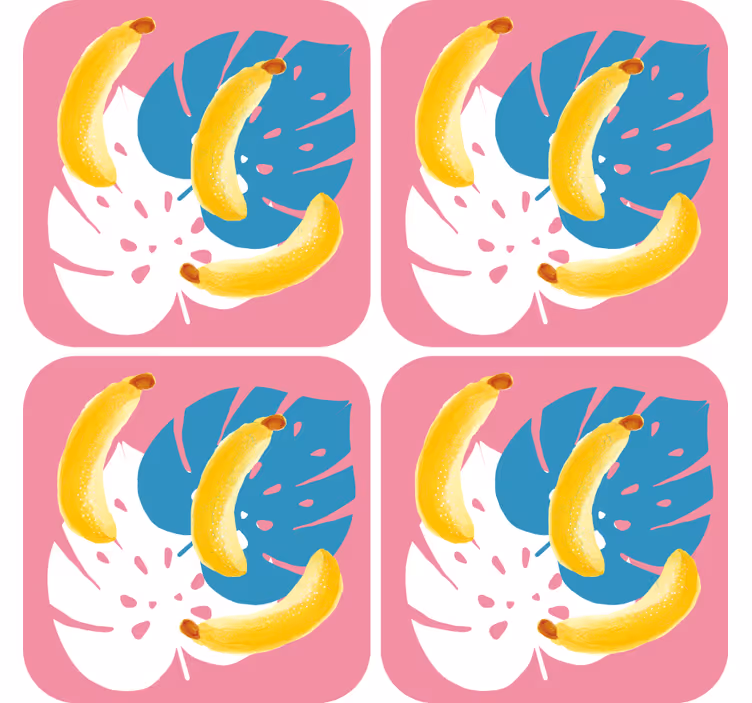 Suporturi pahare geeks aranjament vibrant de banane - TenStickers