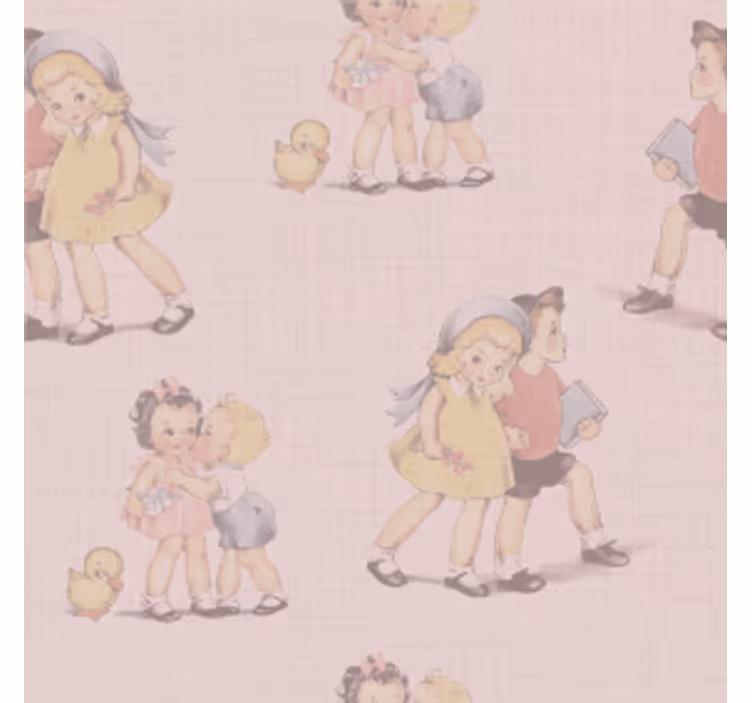 Suporturi pahare vintage cu ilustrații jucăușe pentru copii - TenStickers