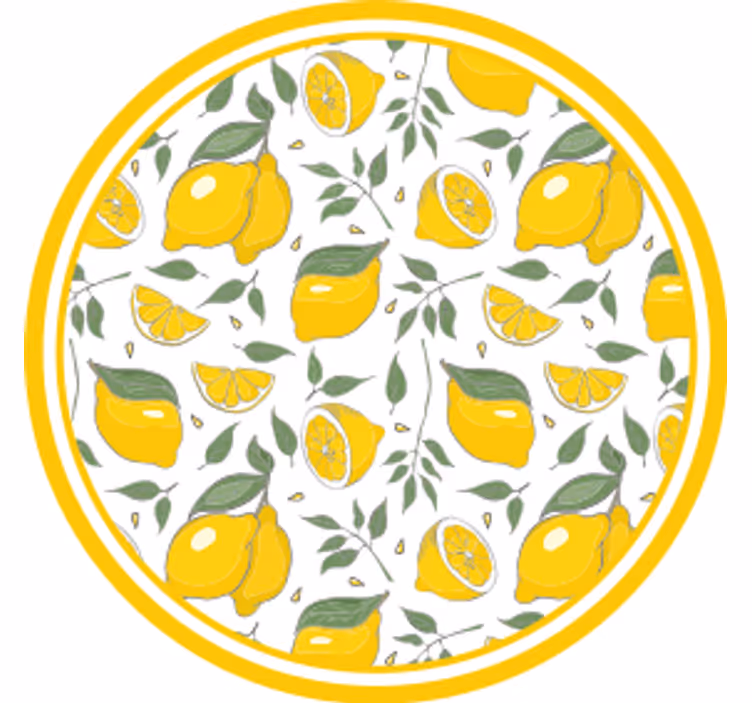 Suporturi pahare cu elemente din model de lămâie - TenStickers