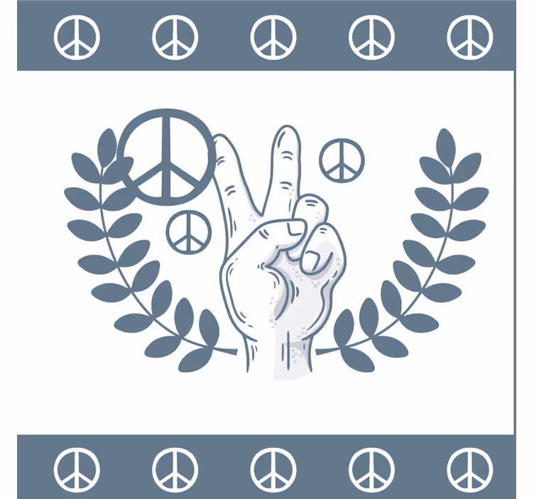Suporturi pahare cu fraze semnul victoriei păcii - TenStickers