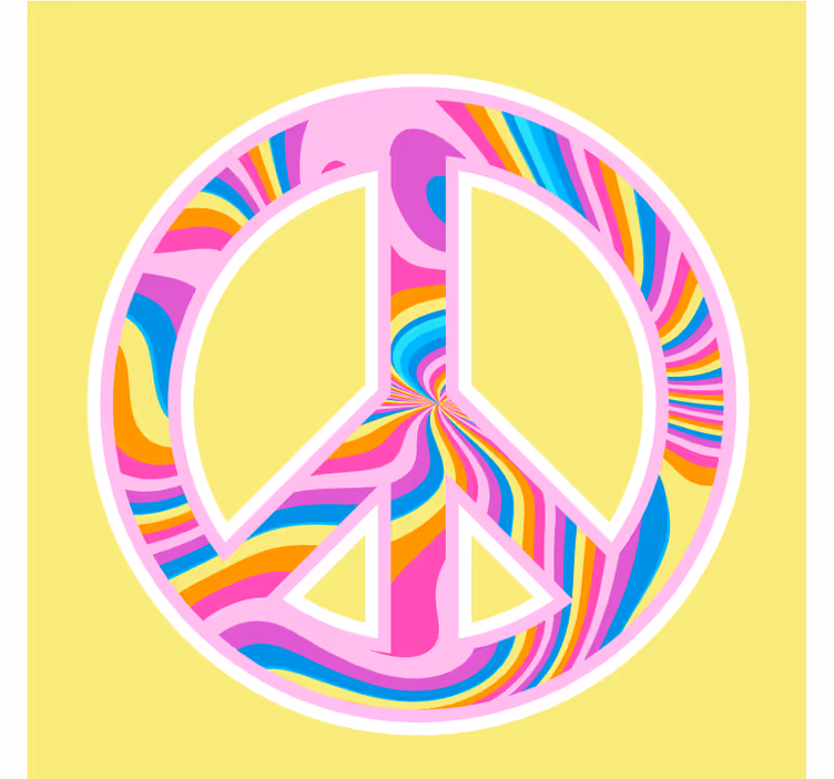 Simbol de pace psihedelic coaster vintage - TenStickers