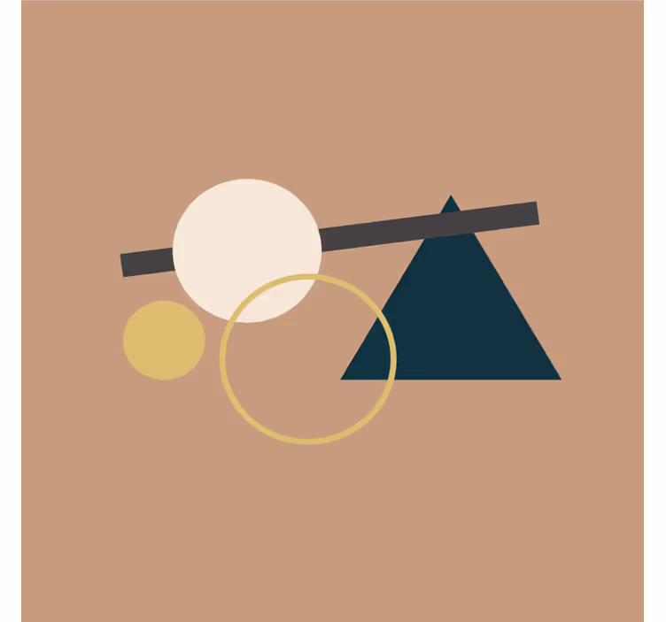 Suporturi pahare moderne forme geometrice cu cerc - TenStickers