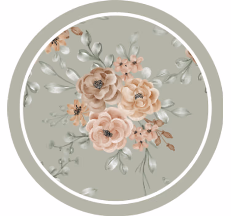 Suporturi pahare moderne cu motiv floral elegant - TenStickers