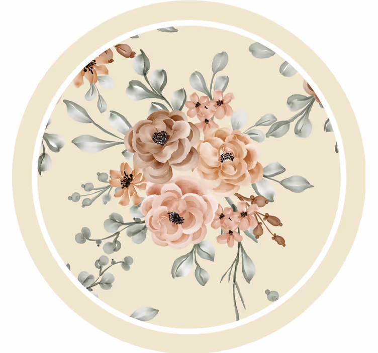 Suporturi pahare vintage model de eleganță florală - TenStickers