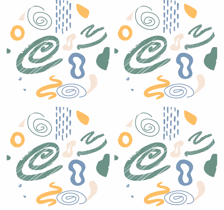 Suporturi pahare cu modele abstracte în spirală - TenStickers