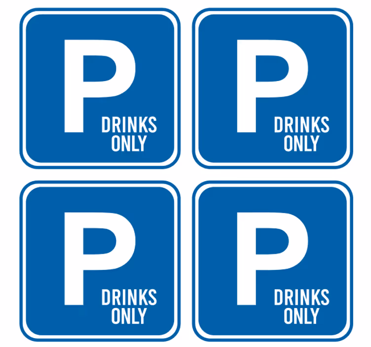 Suporturi pahare cu fraze avis pentru băuturi rezervate - TenStickers