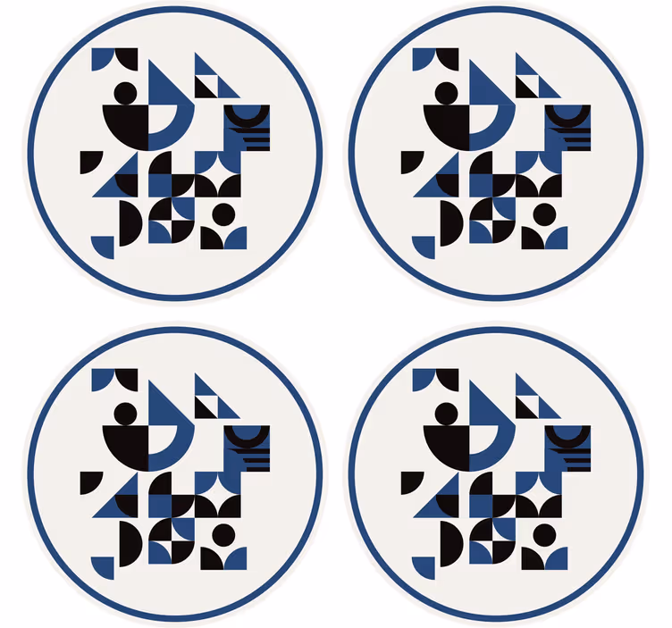 Suporturi pahare moderne aranjament geometric - TenStickers