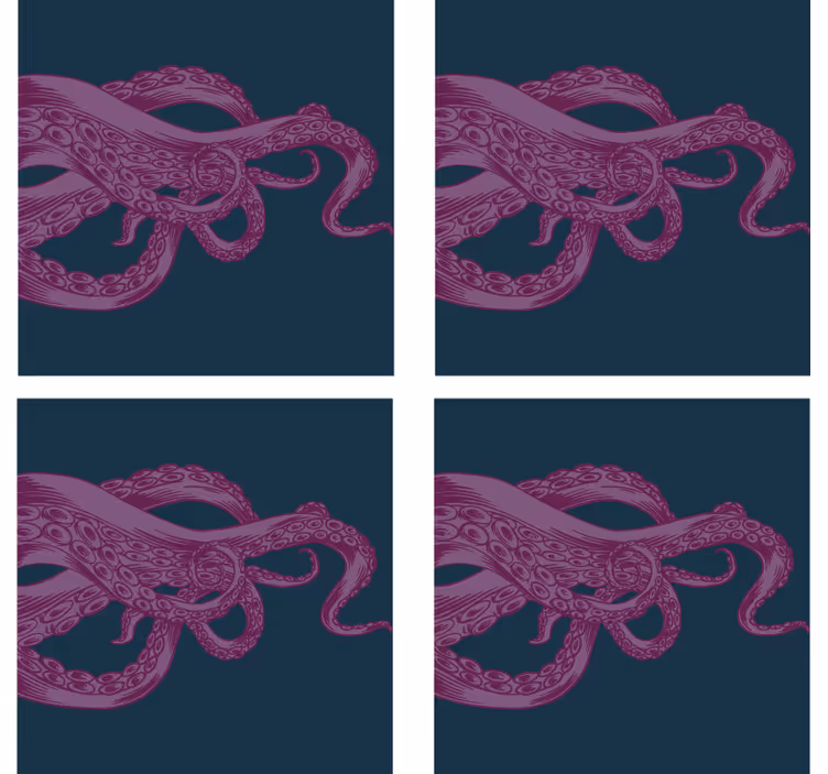 Suporturi pahare geeks ilustrație complicată de caracatiță - TenStickers