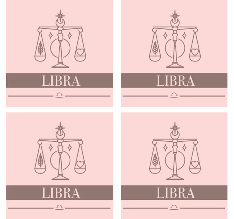 Suporturi pahare cu fraze cântarul zodiacului balanță - TenStickers