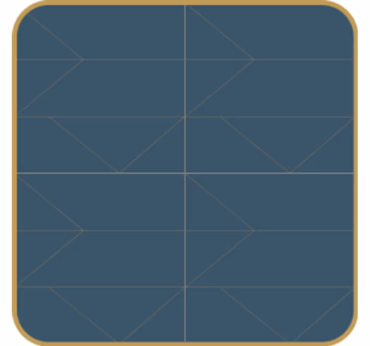 Suporturi pahare cu model geometric și margine aurie - TenStickers