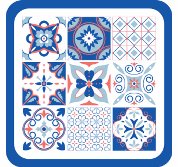 Suporturi pahare gresie cu motive geometrice - TenStickers