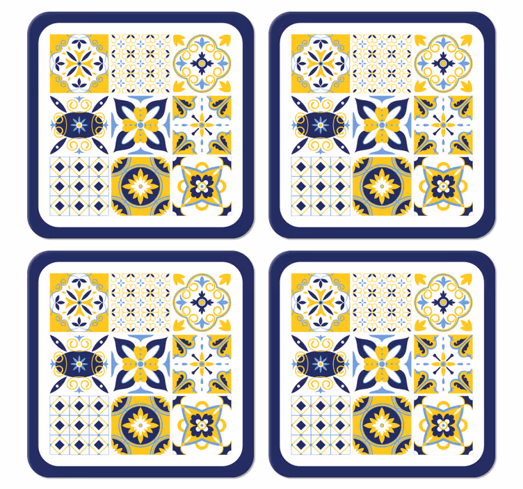 Coastere albastre de faianță în stil portughez - TenStickers