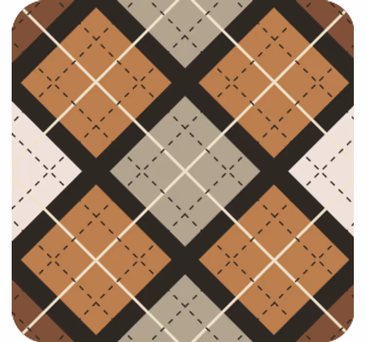 Suporturi pahare cu model geometric pătrat - TenStickers