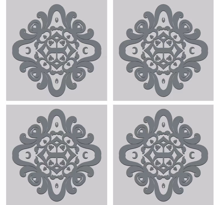 Suporturi pahare cu motiv de model complex - TenStickers