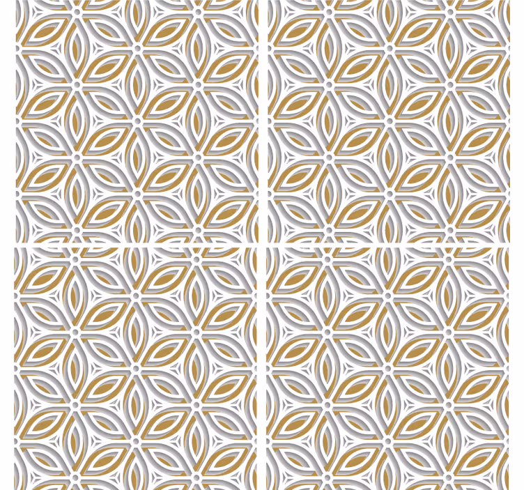 Suporturi pahare cu element floral complex - TenStickers
