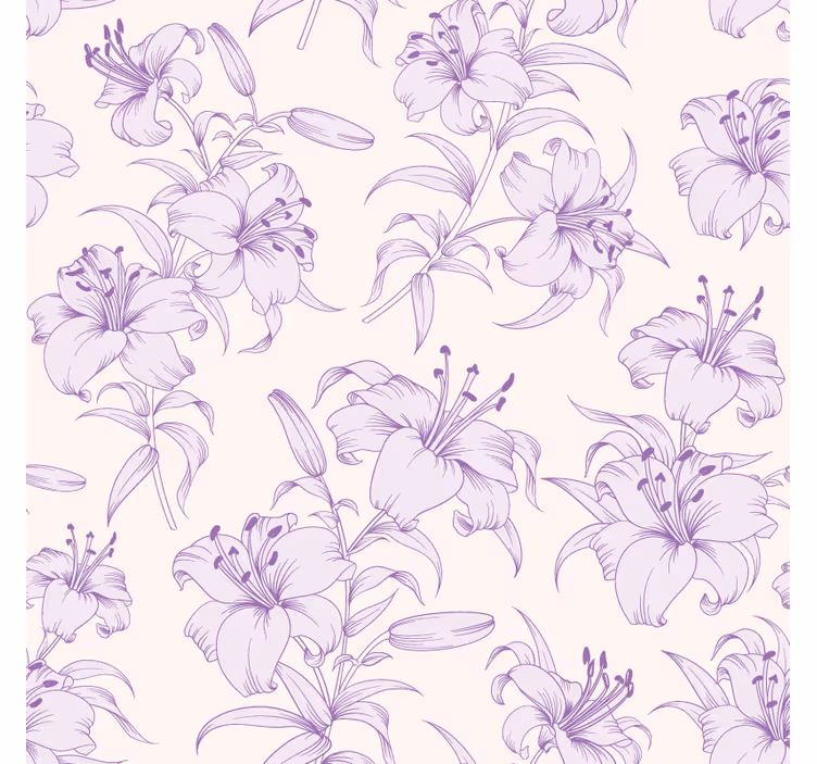 Suporturi pahare cu model elegant de crini - TenStickers