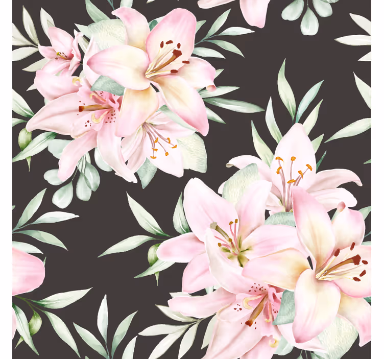 Suporturi pahare geeks aranjament floral cu crini - TenStickers