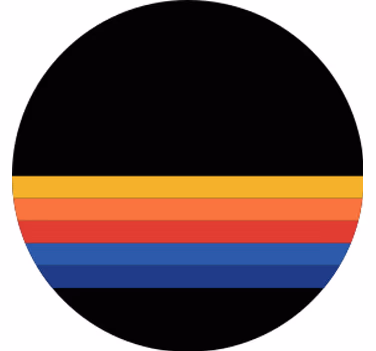 Suporturi pahare cu model circular colorat în dungi - TenStickers