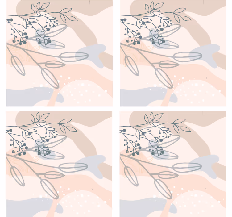 Suporturi pahare cu modele abstracte florale - TenStickers
