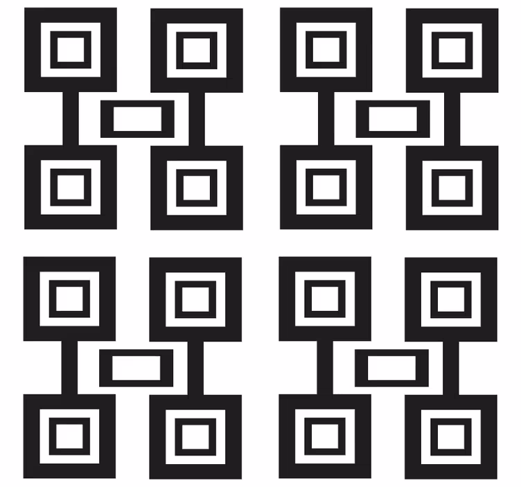 Suporturi pahare cu model pătrat negru - TenStickers