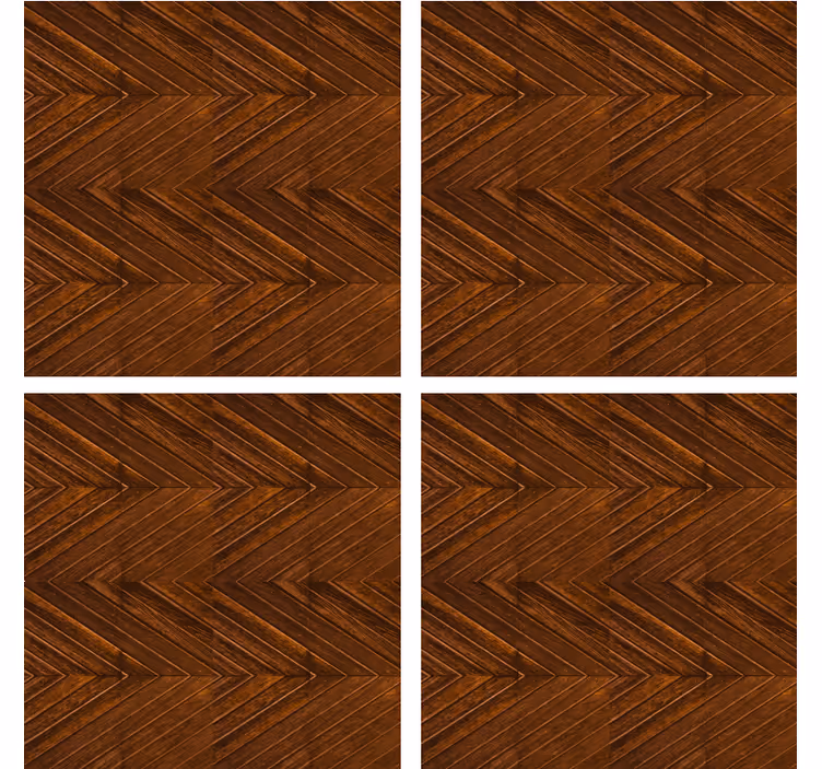 Suporturi pahare din lemn cu model chevron - TenStickers