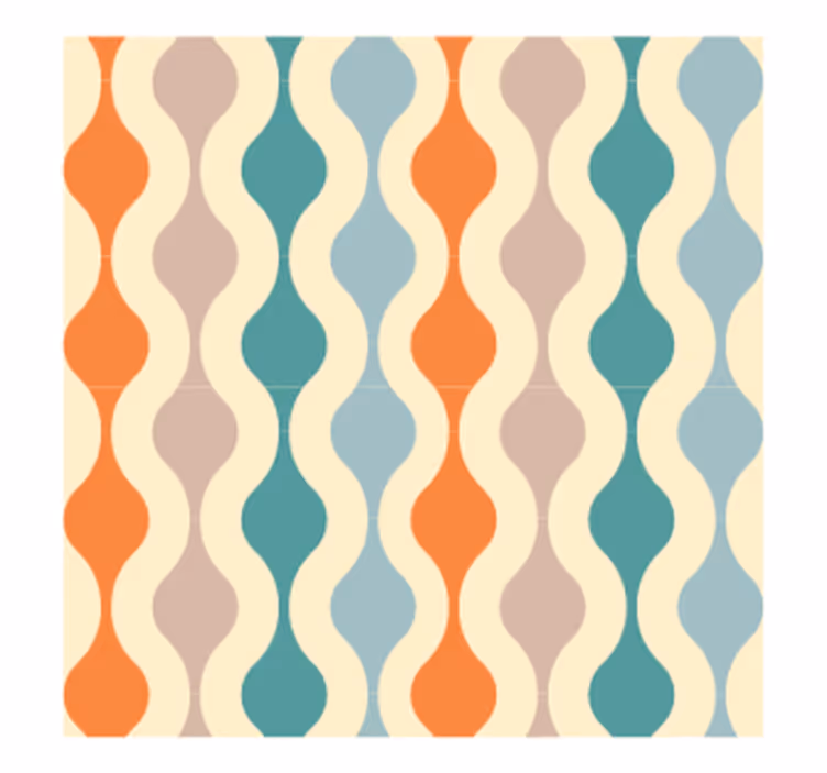 Suporturi pahare vintage model ondulat multicolor - TenStickers