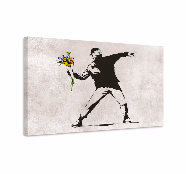 Tablou artă aruncând flori - TenStickers