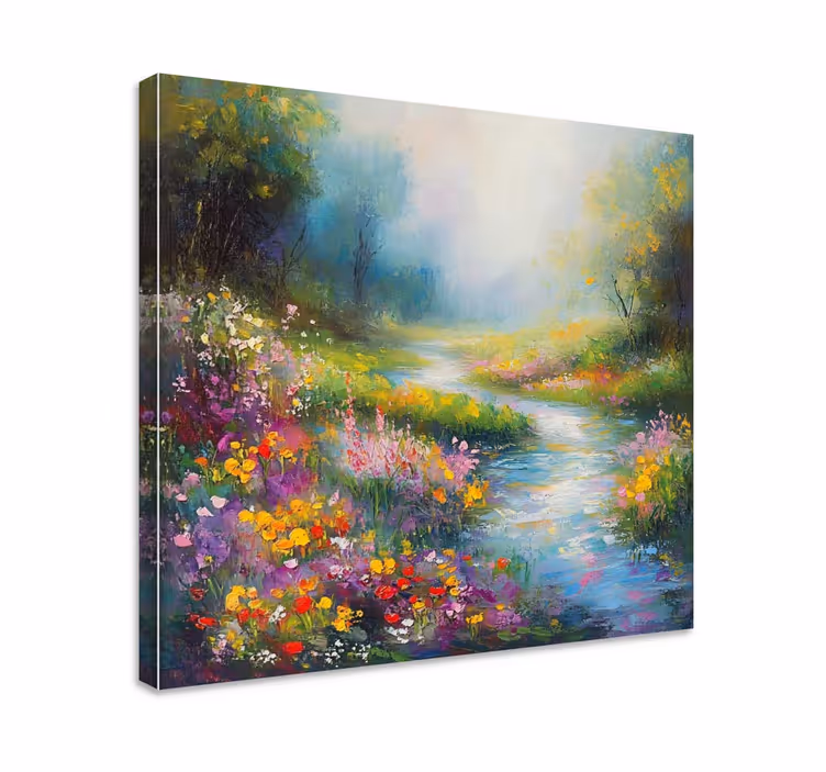 Tablou peisaje râu de pădure - TenStickers