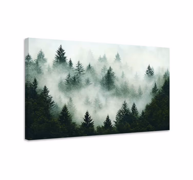 Tablou peisaje pădure încețoșată - TenStickers