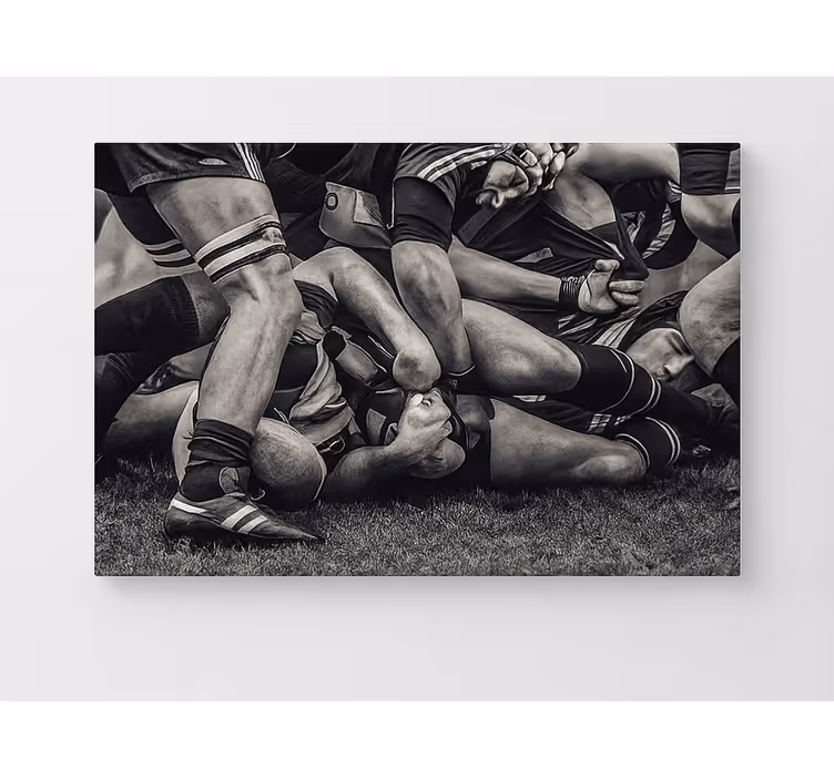 Tablou artă jucători de rugby - TenStickers