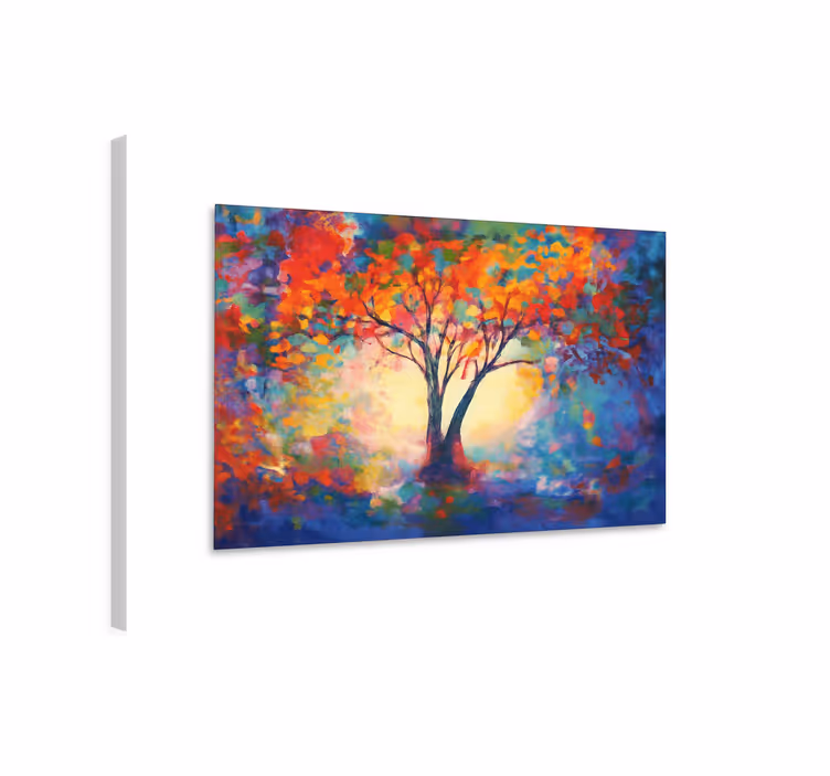Tablou living copacul vieții multicolor - TenStickers