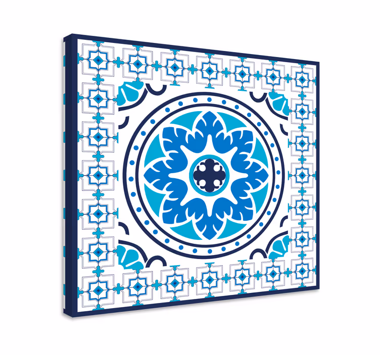 Tablou albastru cu plăci albastre - TenStickers