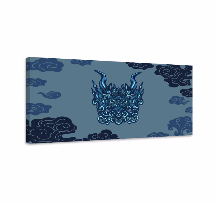 Tablou albastru dragonul mitic - TenStickers