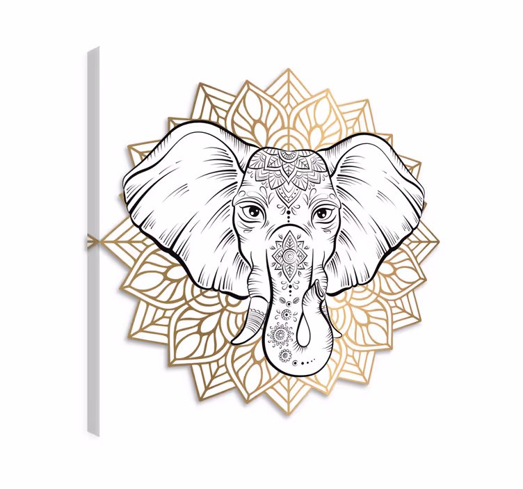 Tablou elefanți mandala animale cpprivalia - TenStickers