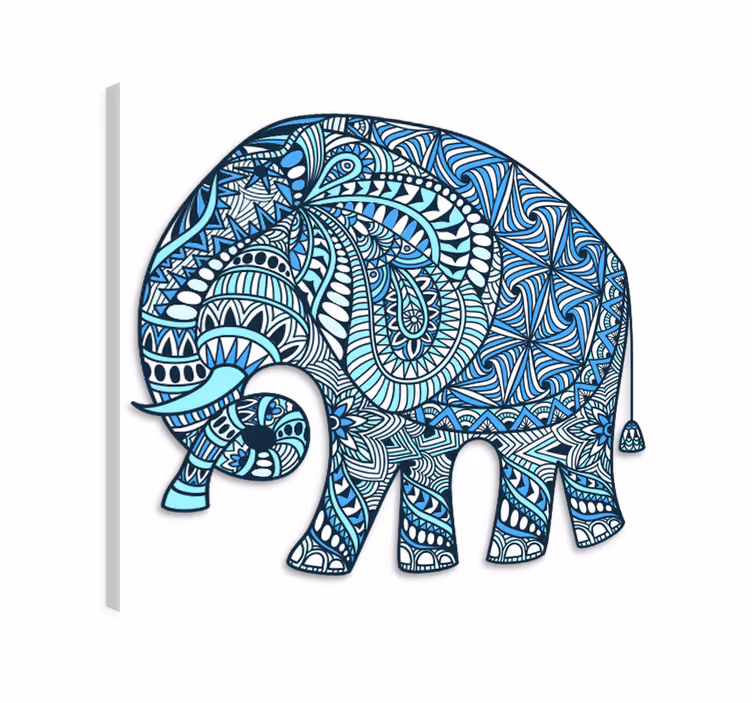 Tablou elefanți mandala cu floare - TenStickers
