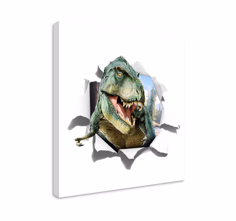 Tablou dinozauri 3d t-rex furios - TenStickers