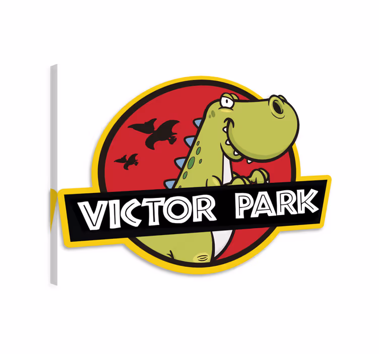 Tablou dinozauri emblemă dinozaur personalizabilă - TenStickers
