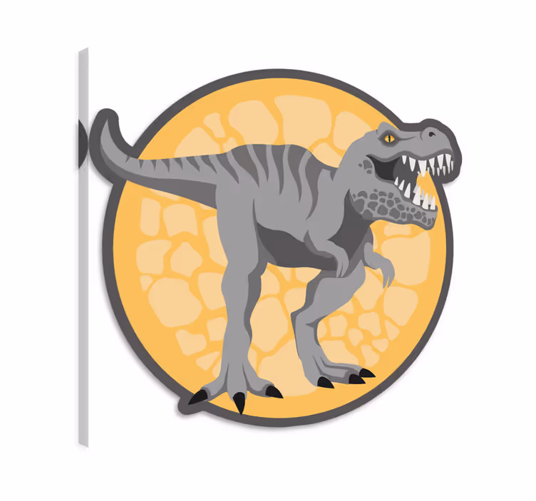 Tablou dinozauri fundal t-rex desenat manual - TenStickers