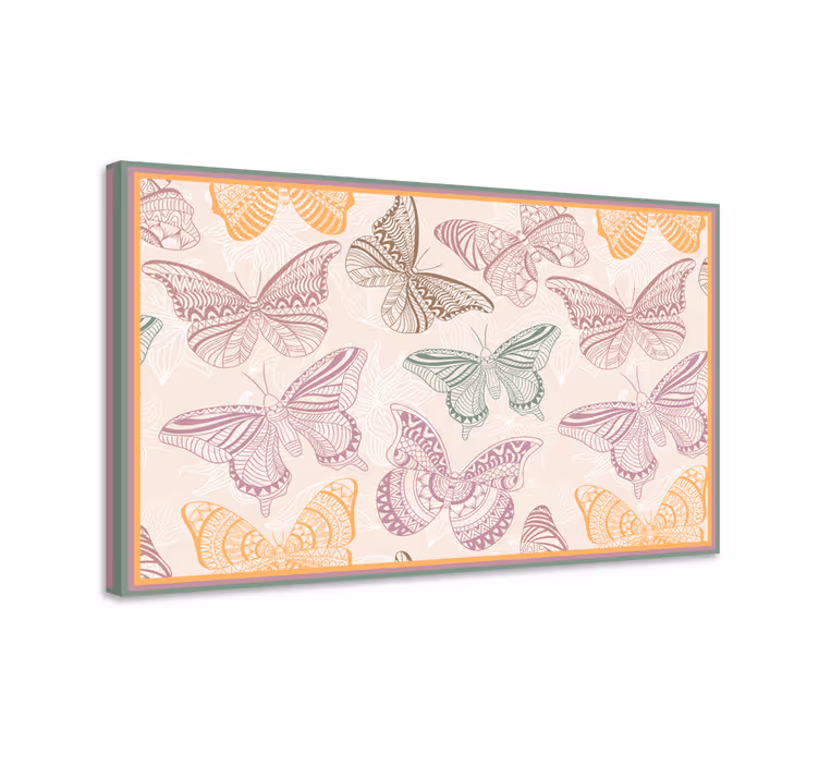 Tablou fluturi fluturi ornamentali colorați - TenStickers